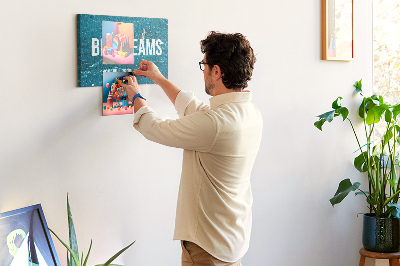 Quadro de aviso de cortiça Texto motivacional