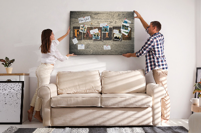 Quadro de aviso de cortiça A família da inscrição