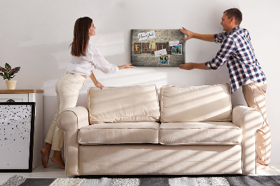 Quadro de aviso de cortiça A família da inscrição