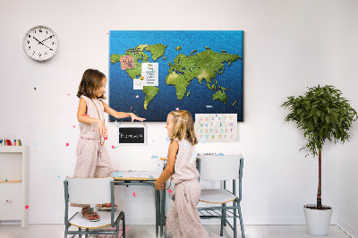 Quadro em cortiça Mapa mundial