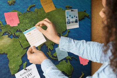 Quadro em cortiça Mapa mundial