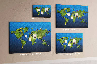 Quadro em cortiça Mapa mundial