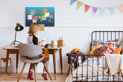 Quadro em cortiça Mapa mundial