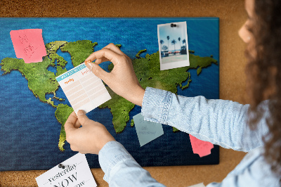 Quadro em cortiça Mapa mundial