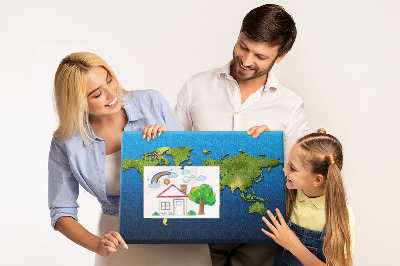 Quadro em cortiça Mapa mundial