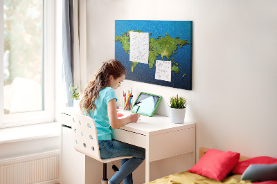 Quadro em cortiça Mapa mundial