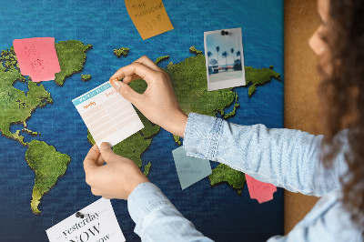 Quadro em cortiça Mapa mundial
