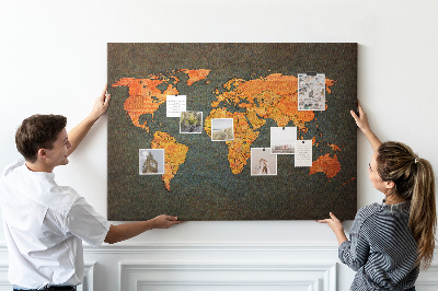 Quadro em cortiça Mapa mundial