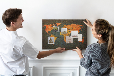 Quadro em cortiça Mapa mundial
