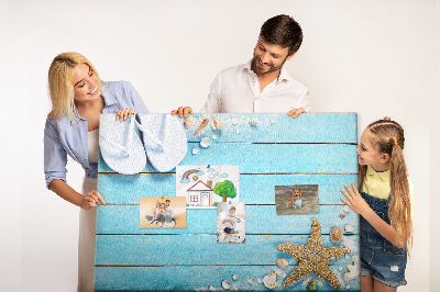 Quadro em cortiça Conchas em madeira