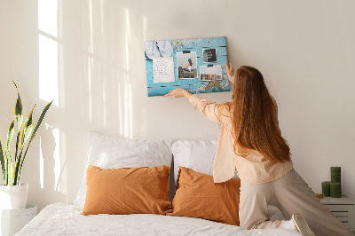 Quadro em cortiça Conchas em madeira