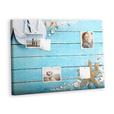 Quadro em cortiça Conchas em madeira