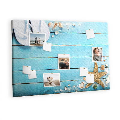 Quadro em cortiça Conchas em madeira