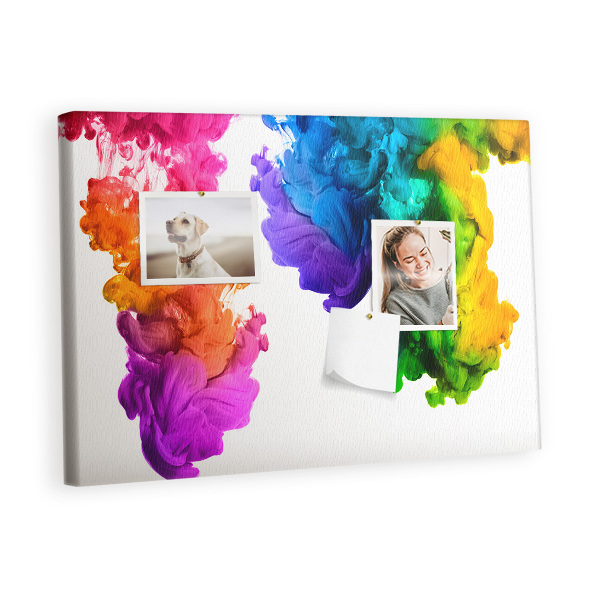 Quadro em cortiça Um arco-íris de cores