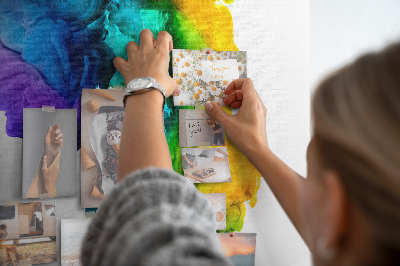 Quadro em cortiça Um arco-íris de cores