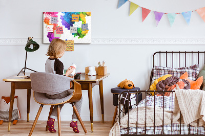 Quadro em cortiça Um arco-íris de cores