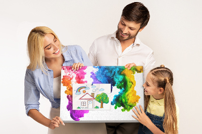 Quadro em cortiça Um arco-íris de cores