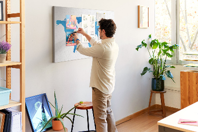 Painel em cortiça Mapa mundial