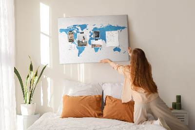 Painel em cortiça Mapa mundial