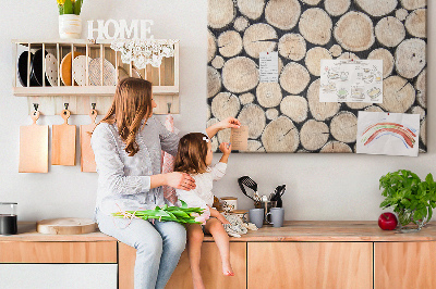 Quadro de aviso de cortiça Cortar tocos de árvores