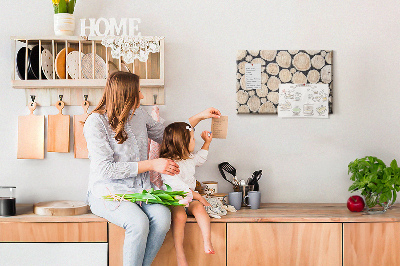 Quadro de aviso de cortiça Cortar tocos de árvores