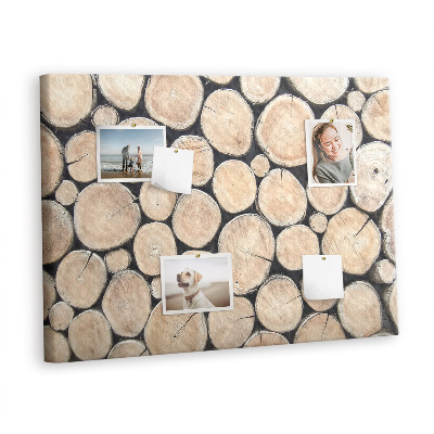 Quadro de aviso de cortiça Cortar tocos de árvores