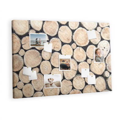 Quadro de aviso de cortiça Cortar tocos de árvores