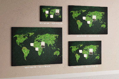 Quadro em cortiça Mapa gramado