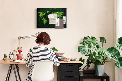 Quadro em cortiça Mapa gramado