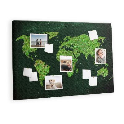 Quadro em cortiça Mapa gramado