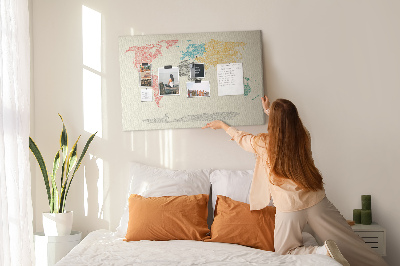 Painel em cortiça Mapa de letras