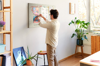 Painel em cortiça Mapa de letras