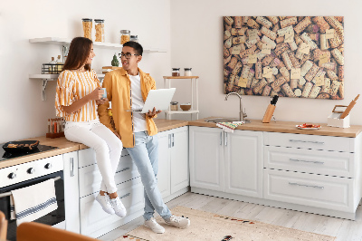 Painel em cortiça Rolhas de vinho