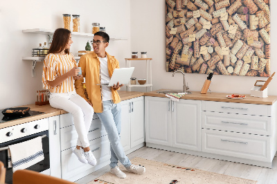 Painel em cortiça Rolhas de vinho