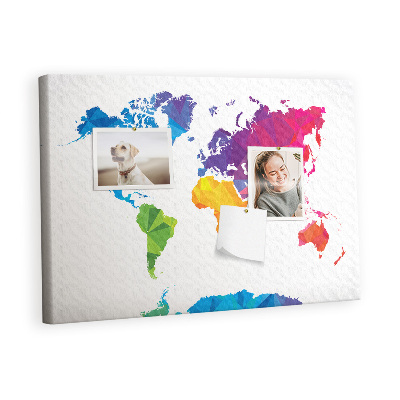 Quadro de aviso de cortiça Mapa abstrato