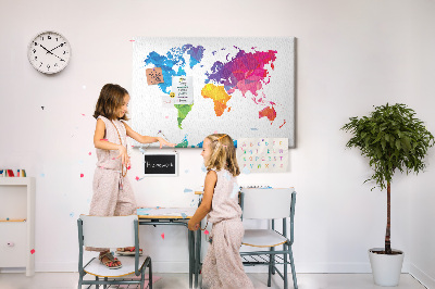 Quadro de aviso de cortiça Mapa abstrato