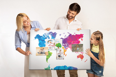 Quadro de aviso de cortiça Mapa abstrato