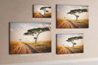 Painel em cortiça paisagem africana