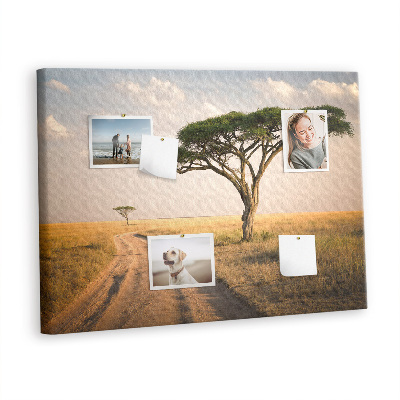 Painel em cortiça paisagem africana