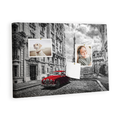 Quadro em cortiça Cidade dos carros antigos