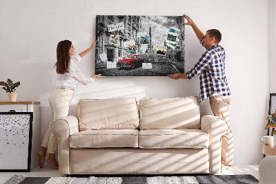 Quadro em cortiça Cidade dos carros antigos