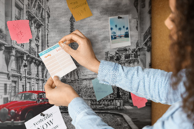 Quadro em cortiça Cidade dos carros antigos