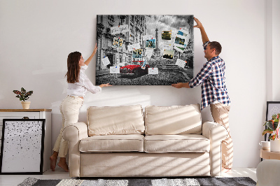 Quadro em cortiça Cidade dos carros antigos