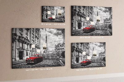 Quadro em cortiça Cidade dos carros antigos