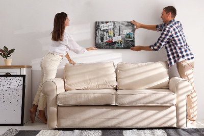 Quadro em cortiça Cidade dos carros antigos