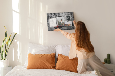 Quadro em cortiça Cidade dos carros antigos