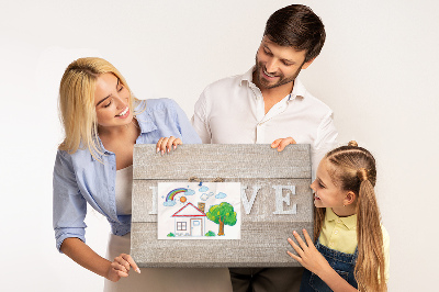 Painel em cortiça A inscrição amor