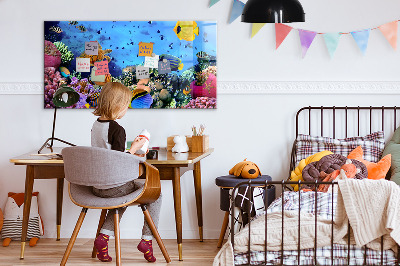 Quadro magnético de parede Vida subaquática