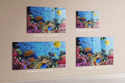 Quadro magnético de parede Vida subaquática
