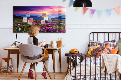 Quadro magnético decorativo Flores do nascer do sol